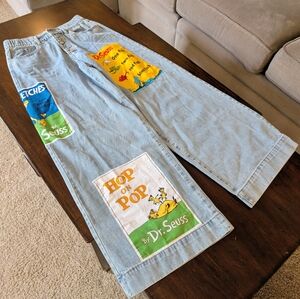 Forever 21 Dr Seuss Wide Leg Jeans
